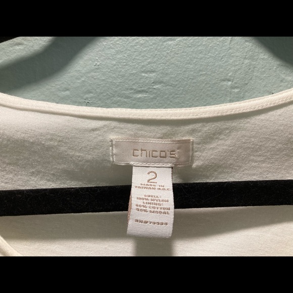 Chico’s cream ruffled tank top - Picture 2 of 4
